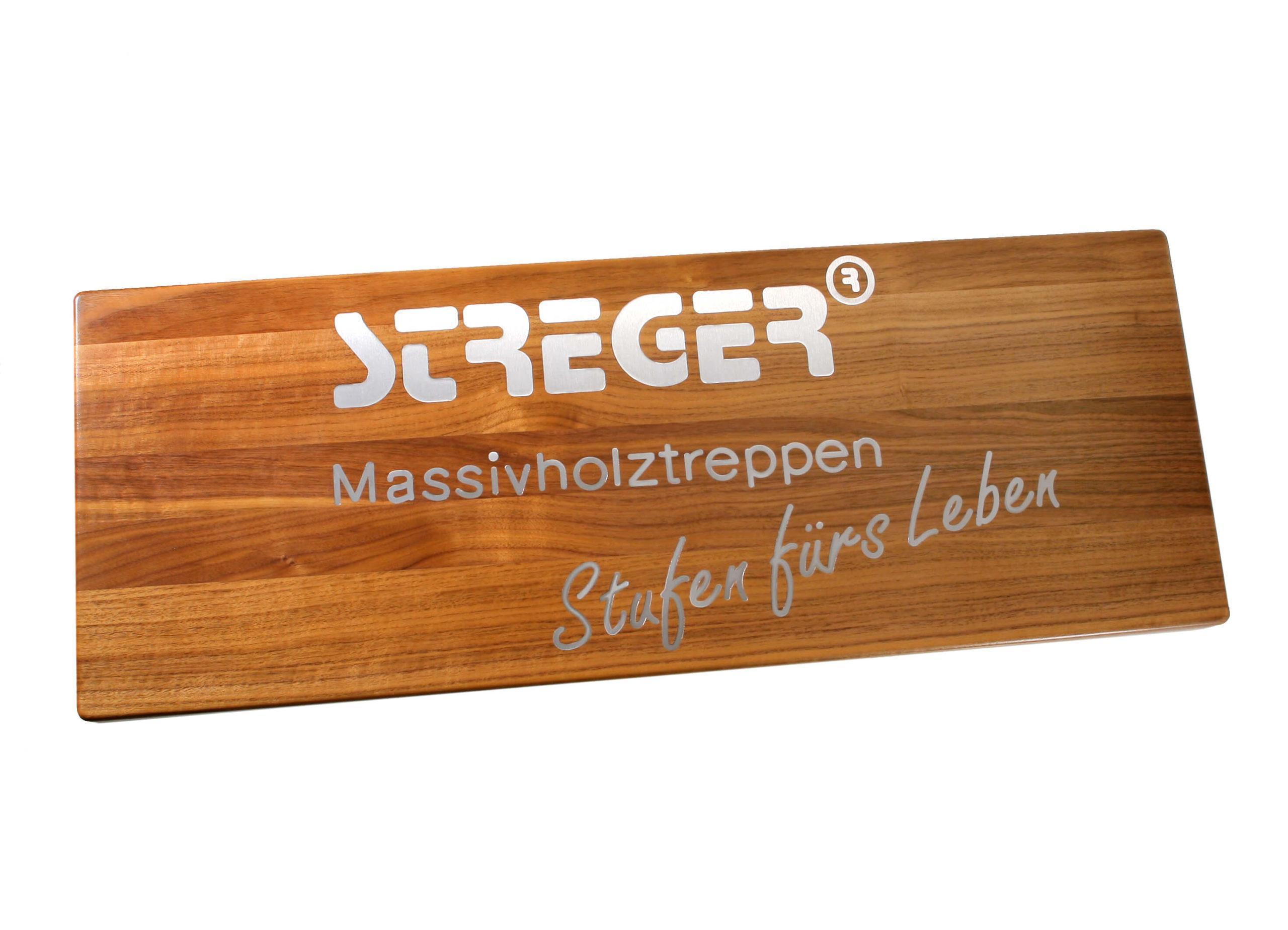 STREGER Intarsien mit STREGER-Logo